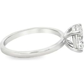 1.5 carat natural oval diamond solitaire ring in white gold band-GIA Certified-G color si1