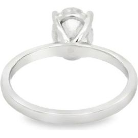 1.5 carat natural oval diamond solitaire ring in white gold band-GIA Certified-G color si1