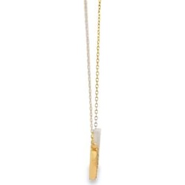 18K Yellow Gold Mother-of-Pearl & Natural Diamond Necklac