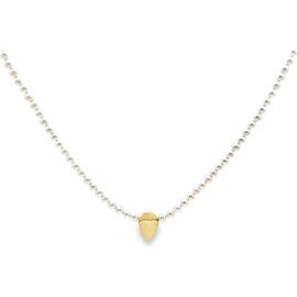 18K Yellow Gold Fresh Water Pearl Strand Necklace with Diamond Pendant