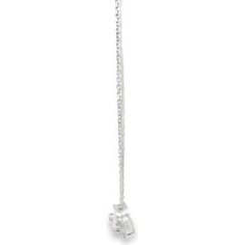 18K White Gold Round Halo Diamond Necklace