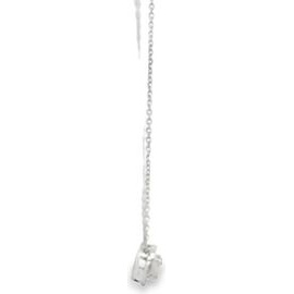 18K White Gold Round Halo Diamond Necklace