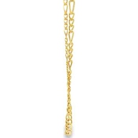 18K Yellow Gold Figaro Chain Necklace 20 Inches