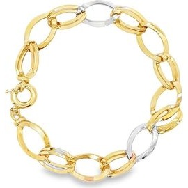 18K Three-Tone Gold Infinity-Link Bracelet