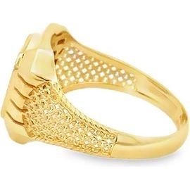 18K Yellow Gold Malachite Ring