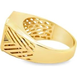 18K Yellow Gold Malachite Ring