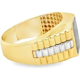 18K Yellow Gold Onyx Ring