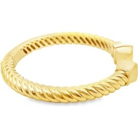 18K Yellow Gold Twisted Cuff Bracelet