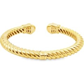 18K Yellow Gold Twisted Cuff Bracelet