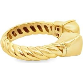 18K Yellow Gold Twisted Open Ring