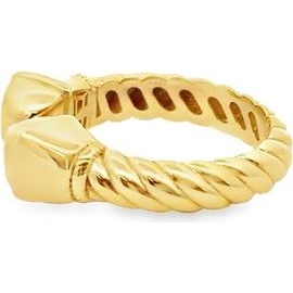 18K Yellow Gold Twisted Open Ring