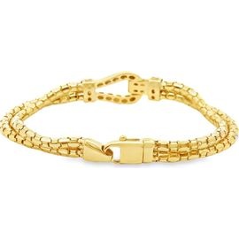 18K Yellow Gold Bracelet with Synthetic Stones
