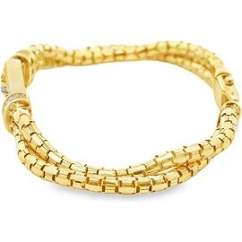 18K Yellow Gold Bracelet with Synthetic Stones