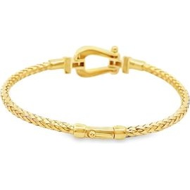 18K Two-Tone Gold Equestrian-Style Bracelet