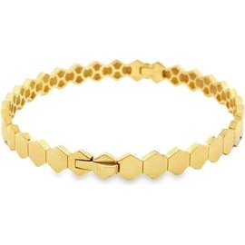18K Yellow Gold Hexagon-Link Bracelet