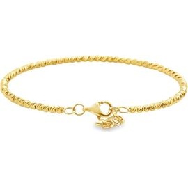 18K Yellow Gold Faceted Bead Bracelet