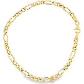 18K Yellow Gold Figaro Link Bracelet