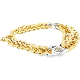 18K Two-Tone Gold Woven Link Bracelet
