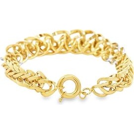 18K Two-Tone Gold Woven Link Bracelet