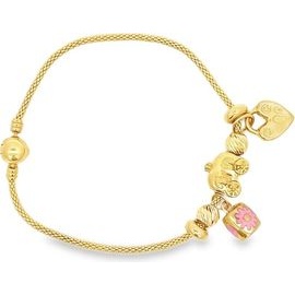 18K Yellow Gold Charm Bracelet