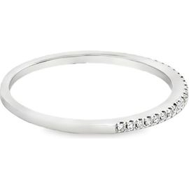 18K White Gold Natural Diamond Micro-Pavé Band