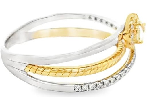 Platinum 900 Natural Pear-Cut Halo and Diamonds Ring with Fixed Triple-Band Design