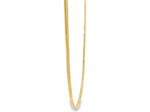 18K Yellow Gold 17-Inch Flexible Snake Chain Necklace