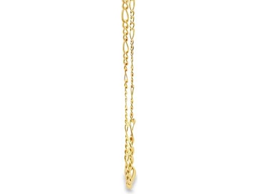18K Yellow Gold Figaro Chain Necklace – 17.5 inch