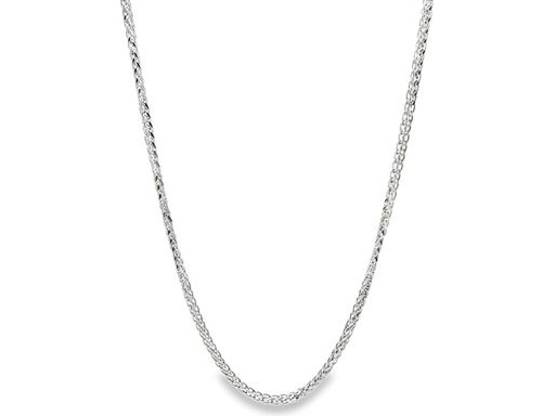 18K White Gold Wheat Chain Necklace – 17.5 inch