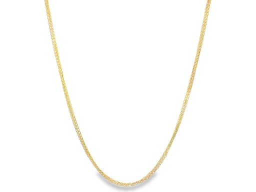 18K Yellow Gold Wheat Chain Necklace – 17.5 inch