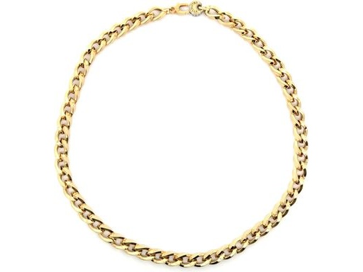 18K Yellow Gold 18.5-Inch Cuban Link Chain Necklace