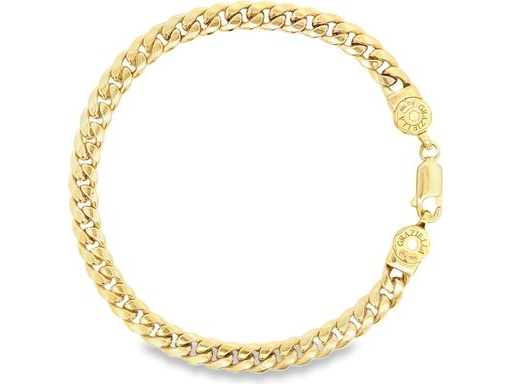 18K Yellow Gold Curb Chain Bracelet – Bold Design