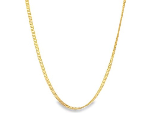 18K Yellow Gold Rope Chain Necklace – 20 Inch