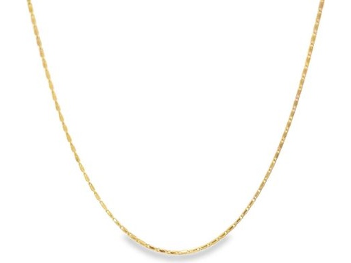 18K Yellow Gold Curb Chain Necklace – 18 Inches
