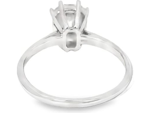 18K White Gold Ring with Natural Emerald-Cut Cluster Diamonds