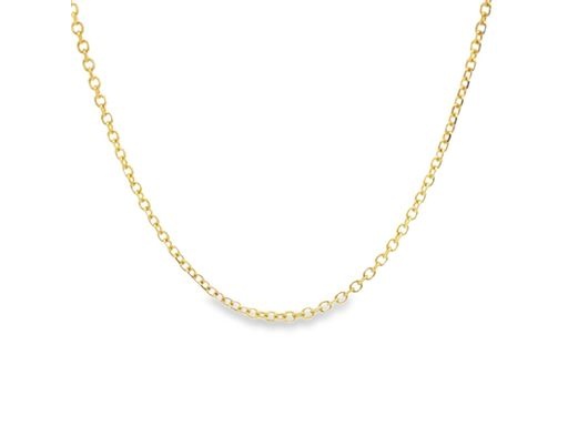 18K Yellow Gold Cable Chain Necklace – 18 Inches