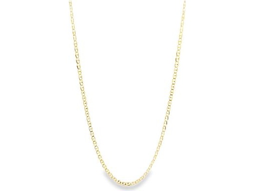18K Yellow Gold Classic Curb Chain Necklace – 18 Inches