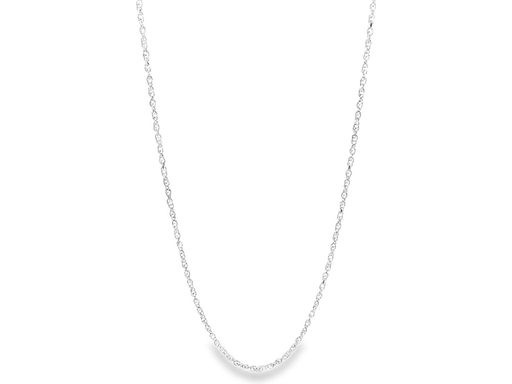 18K White Gold Cable Chain Necklace – 18 Inches