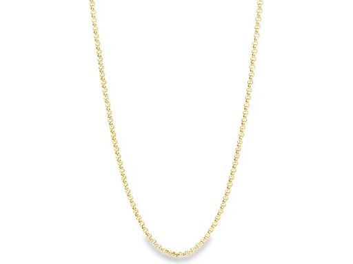 18K Yellow Gold Rolo Chain Necklace – 20 Inches