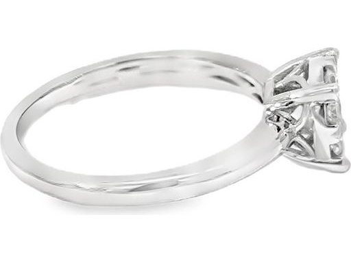 Platinum 900 Cluster Ring with Natural Round-Cut Diamonds