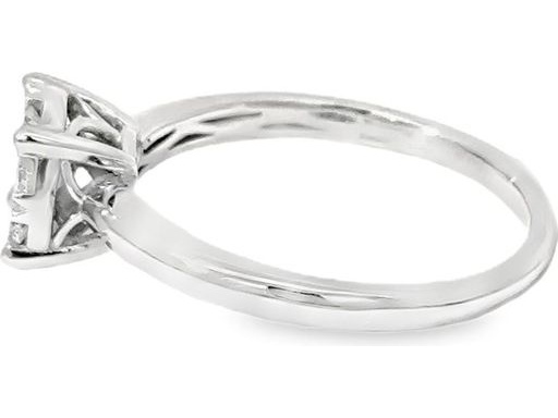 Platinum 900 Cluster Ring with Natural Round-Cut Diamonds