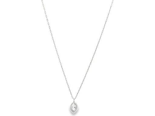 18K White Gold Pendant Necklace with Natural  Marquise-Cut Diamond