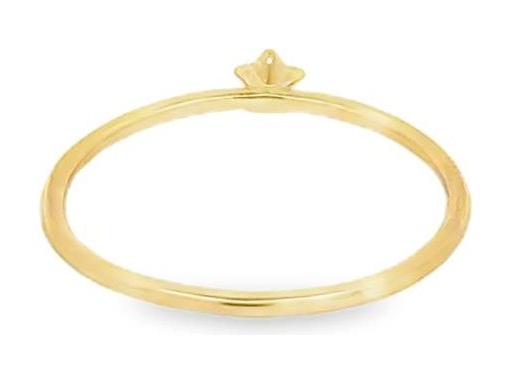 18K Yellow Gold Minimal Star Ring