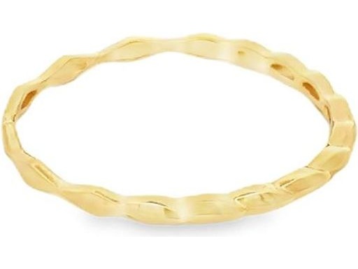 18K Yellow Gold Twisted Faceted Band Ring – Full Circle