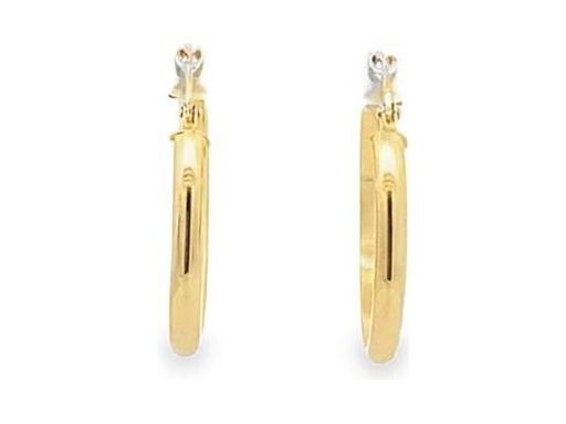 18K Yellow Gold 0.8-Inch Classic Hoop Earrings