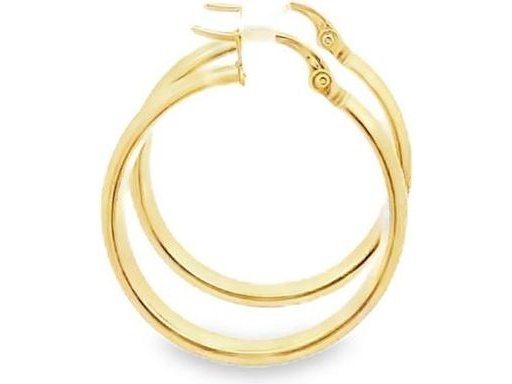18K Yellow Gold 0.8-Inch Classic Hoop Earrings