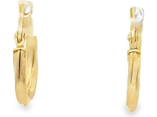 18K Yellow Gold 0.4-Inch Bold Polished Hoop Earrings