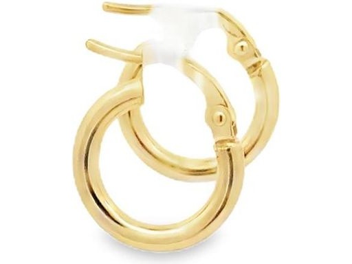 18K Yellow Gold 0.4-Inch Bold Polished Hoop Earrings