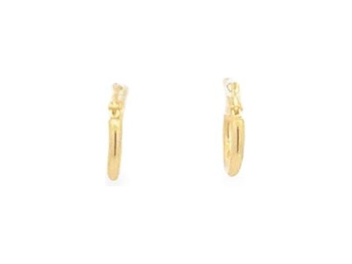18K Yellow Gold 0.4-Inch Bold Polished Hoop Earrings