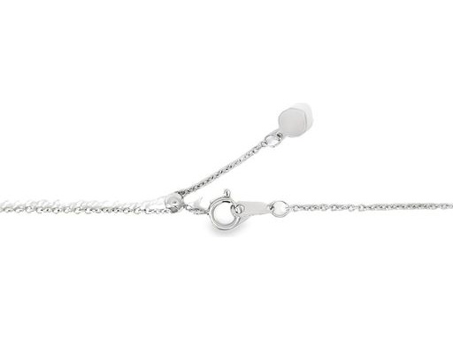 18K White Gold Necklace with All-Natural Diamond Oval & Pear Charms